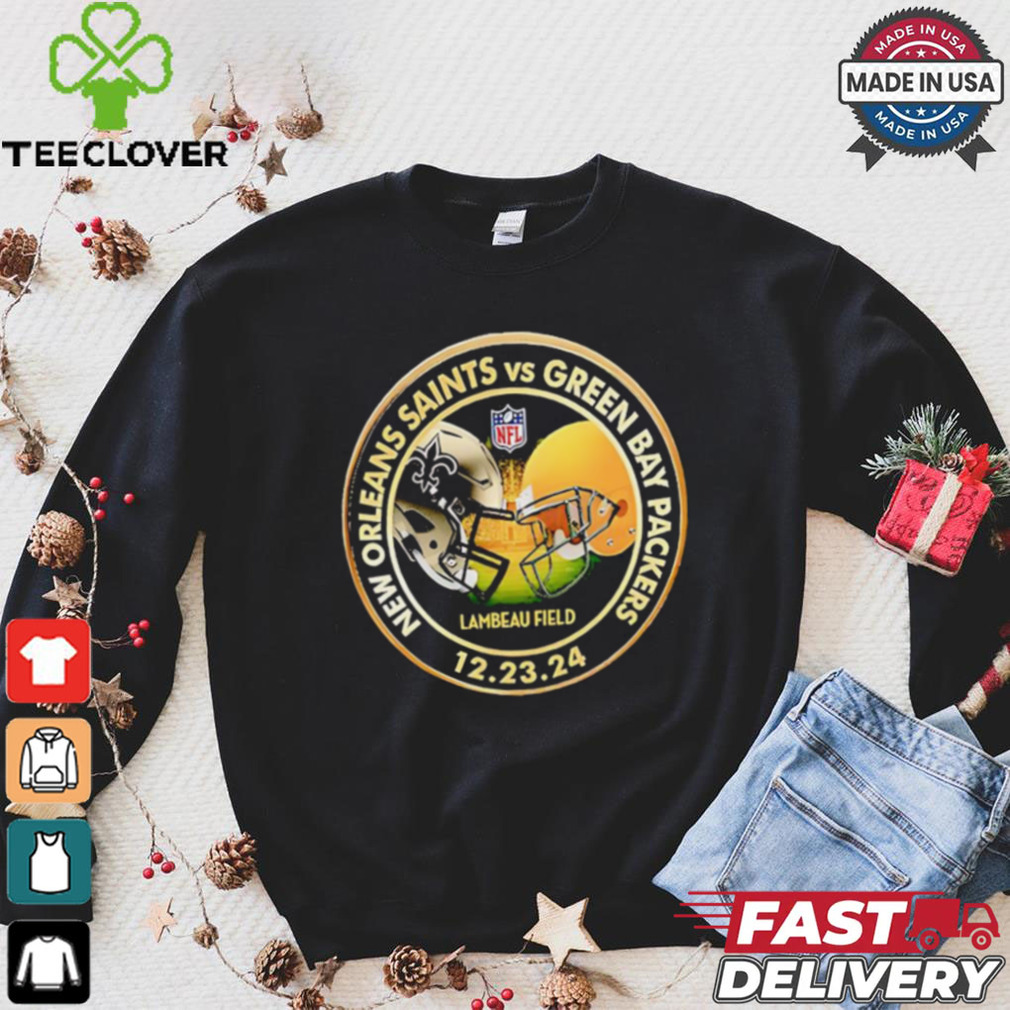 Packers vs. Saints December 23 2024 Lambeau Field match up shirt Packers vs. Saints December 23 2024 Lambeau Field match up shirt