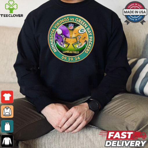 Packers vs. Vikings September 29 2024 Lambeau Field match up shirt