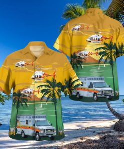 Pafford Emergency Medical Services Bell Jetranger Hawaiian Shirt