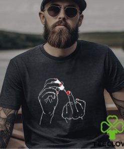 Painted Middle Finger Nail T Shirt