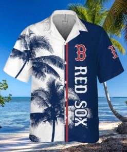 Palm Tree Breeze Boston Red Sox Split Hawaiian Shirt