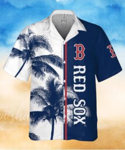 Palm Tree Breeze Boston Red Sox Split Hawaiian Shirt