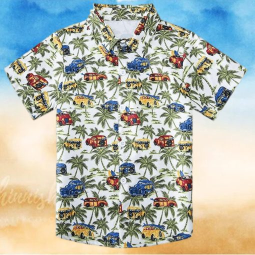 Palm Tree Cars Funny Toddler Hawaiian Shirt