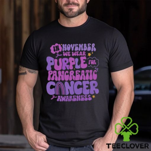 Pancreatic Cancer Support Shirts Purple Ribbon T Shirt