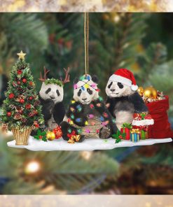 Panda Christmas Tree Ornament Cute Christmas Ornament Hanging Tree Xmas Decoration 2021