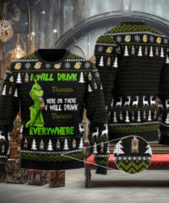 Panera Bread Grinch Will Drink Everywhere Ugly Sweater