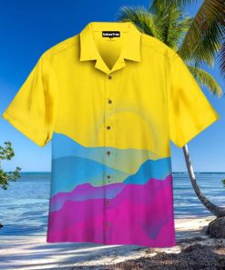 Pans Pride Sunrise Purple And Yellow Hawaiian Shirt