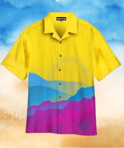 Pans Pride Sunrise Purple And Yellow Hawaiian Shirt