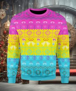 Pansexual Pride Flag Ugly Christmas Sweater