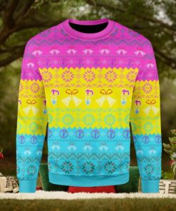 Pansexual Pride Flag Ugly Christmas Sweater