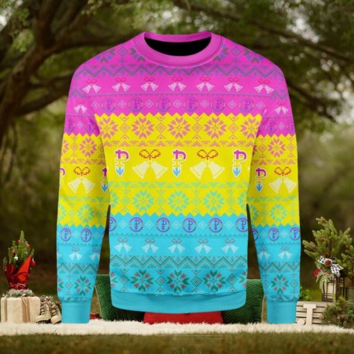 Pansexual Pride Flag Ugly Christmas Sweater