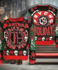 Pantera Christmas From Hell Psycho Holiday Knitted Ugly Christmas Sweater