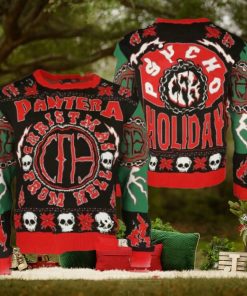 Pantera Christmas From Hell Psycho Holiday Knitted Ugly Christmas Sweater