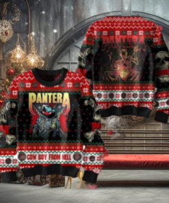 Pantera Cowboy From Hell Chirstmas Gifts 2024 Xmas For Family And Friends Ugly Sweater