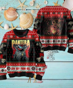Pantera Cowboy From Hell Chirstmas Gifts 2024 Xmas For Family And Friends Ugly Sweater