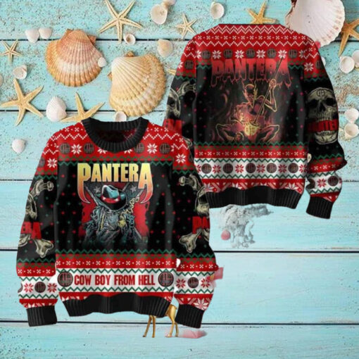 Pantera Cowboy From Hell Chirstmas Gifts 2024 Xmas For Family And Friends Ugly Sweater