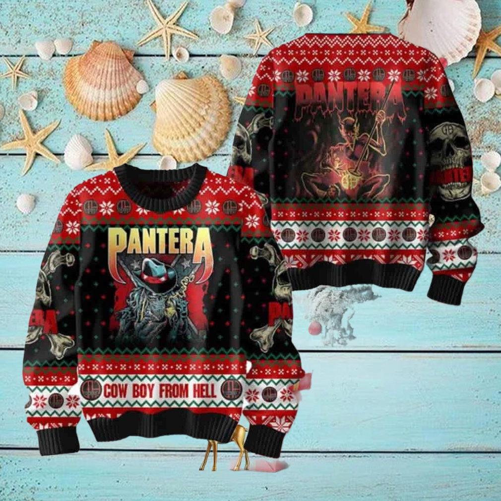 Pantera Cowboy From Hell Chirstmas Gifts 2024 Xmas For Family And Friends Ugly Sweater Pantera Cowboy From Hell Chirstmas Gifts 2024 Xmas For Family And Friends Ugly Sweater