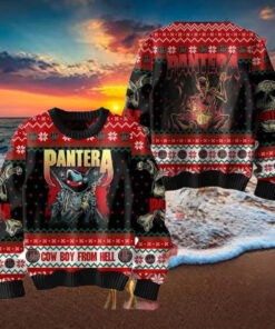 Pantera Cowboy From Hell Chirstmas Gifts 2024 Xmas For Family And Friends Ugly Sweater