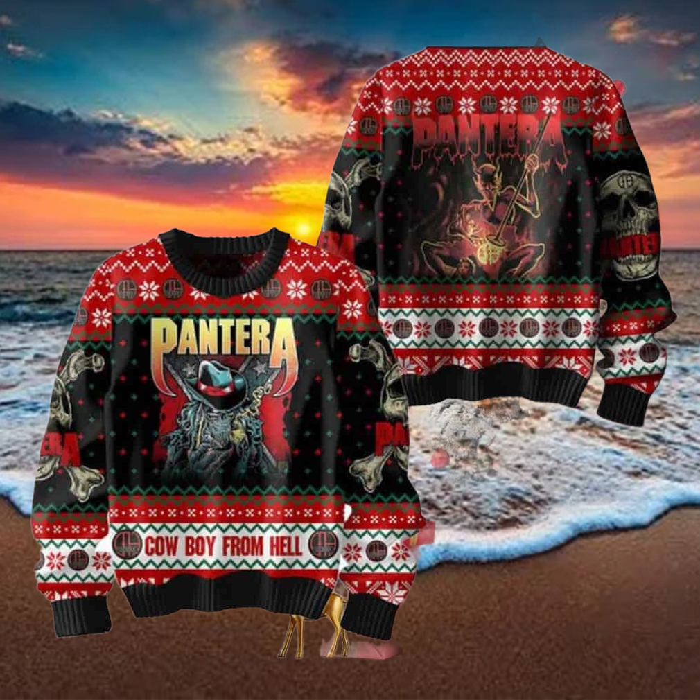 Pantera Cowboy From Hell Chirstmas Gifts 2024 Xmas For Family And Friends Ugly Sweater Pantera Cowboy From Hell Chirstmas Gifts 2024 Xmas For Family And Friends Ugly Sweater
