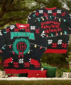 Pantera Goddamn Electric Holidays Snowflakes And Christmas Lights Xmas Gift Ugly Christmas Sweater