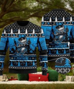 Panthers Jack Skellington Halloween Knitted Ugly Christmas Sweater