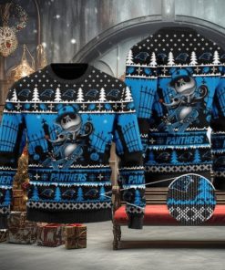 Panthers Jack Skellington Halloween Knitted Ugly Christmas Sweater