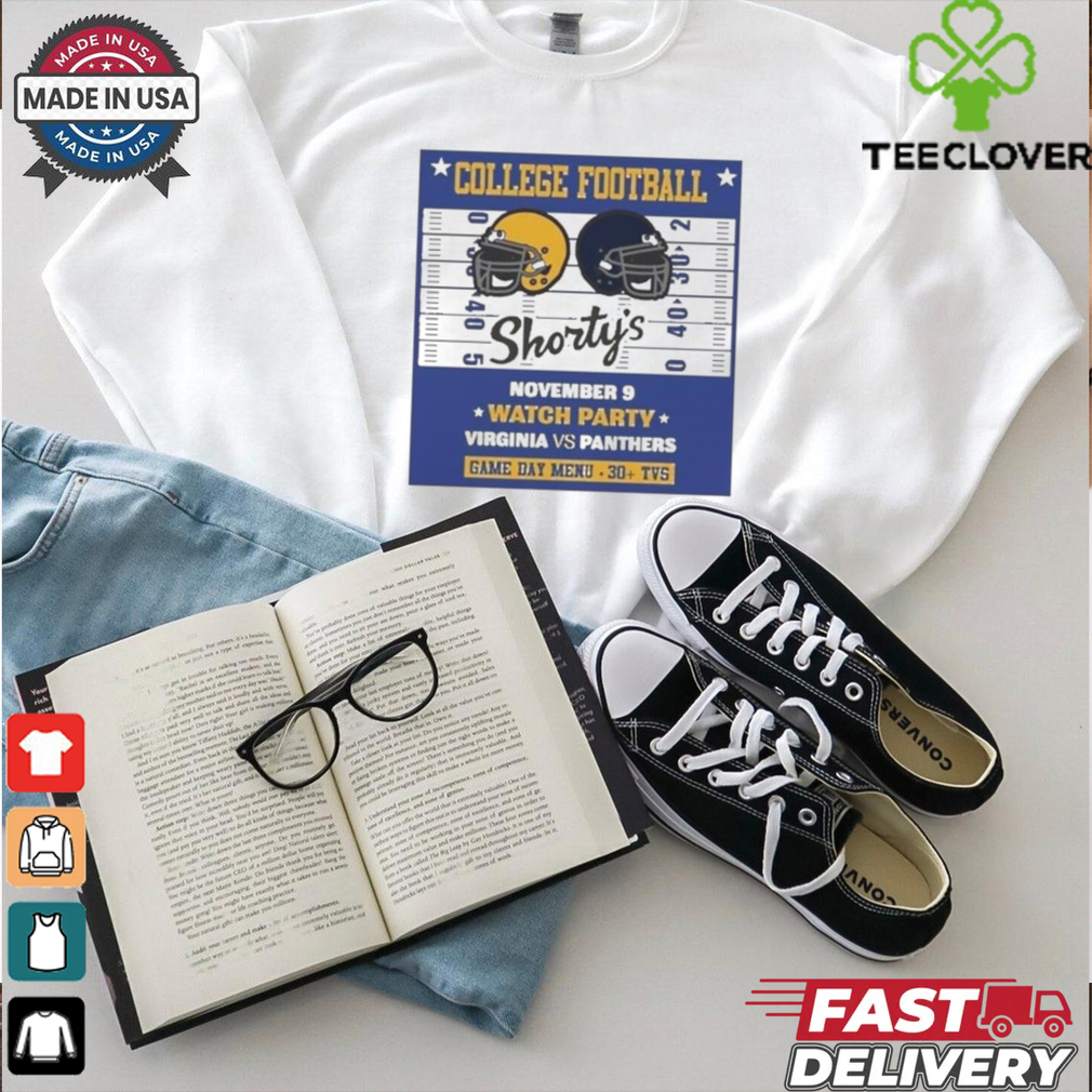 Panthers Vs. Virginia College Football Nov 9 Watch Party Game Day T shirt Panthers Vs. Virginia College Football Nov 9 Watch Party Game Day T shirt