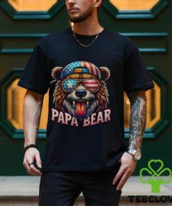 Papa Bear Fathers Day Us American Flag Best Dad Men's T hoodie, sweater, longsleeve, shirt v-neck, t-shirt