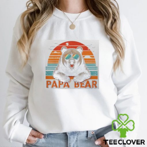 Papa Bear With Sunglasses Bear For Dad Men’s T shirt