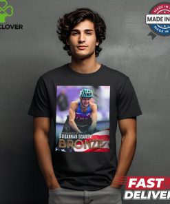 Paralympic Paris 2024 Poster Women’s 800m T54 Susannah Scaroni Bronze Medal t shirt