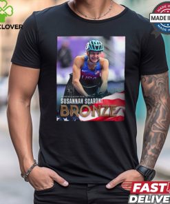 Paralympic Paris 2024 Poster Women’s 800m T54 Susannah Scaroni Bronze Medal t shirt
