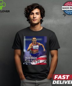 Paralympic Paris 2024 Poster Women’s Long Jump T37 Jaleen Roberts Silver Medal t shirt