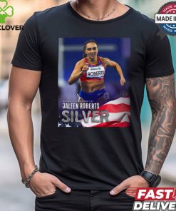 Paralympic Paris 2024 Poster Women’s Long Jump T37 Jaleen Roberts Silver Medal t shirt
