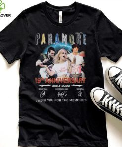 Paramore 19th Anniversary 2004 2023 Thank You For The Memories signatures shirt