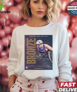 Paris Paralympics 2024 Poster Daniel Romanchuk Men’s 400 Meter T54 Bronze Medal t shirt