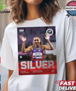 Paris Paralympics 2024 Poster Jaleen Roberts Silver Medal Long Jump T37 t shirt