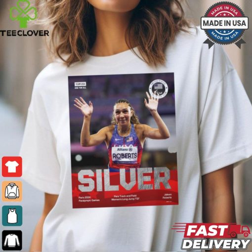 Paris Paralympics 2024 Poster Jaleen Roberts Silver Medal Long Jump T37 t shirt