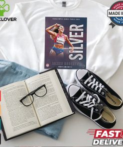 Paris Paralympics 2024 Poster Jaleen Roberts Women’s Long Jump T37 Silver Medal t shirt