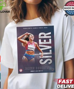 Paris Paralympics 2024 Poster Jaleen Roberts Women’s Long Jump T37 Silver Medal t shirt 1 Paris Paralympics 2024 Poster Jaleen Roberts Women’s Long Jump T37 Silver Medal t shirt