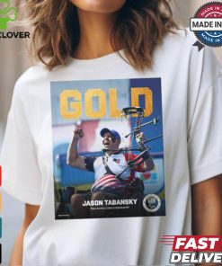 Paris Paralympics 2024 Poster Jason Tabansky Gold Medal Para Archery t shirt 1 Paris Paralympics 2024 Poster Jason Tabansky Gold Medal Para Archery t shirt