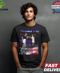 Paris Paralympics 2024 Poster Jayci Simon and Miles Krajewski Silver Medal t shirt