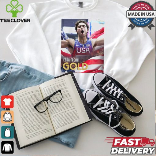 Paris Paralympics 2024 Poster Men’s 100M T63 Ezra Frech Gold Medal t shirt