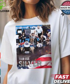 Paris Paralympics 2024 Poster Wheelchair Rugby Team USA Silver Medal t shirt