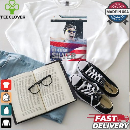 Paris Paralympics 2024 Poster Women’s 400M Freestyle S13 Gia Pergolini Silver Medal t shirt