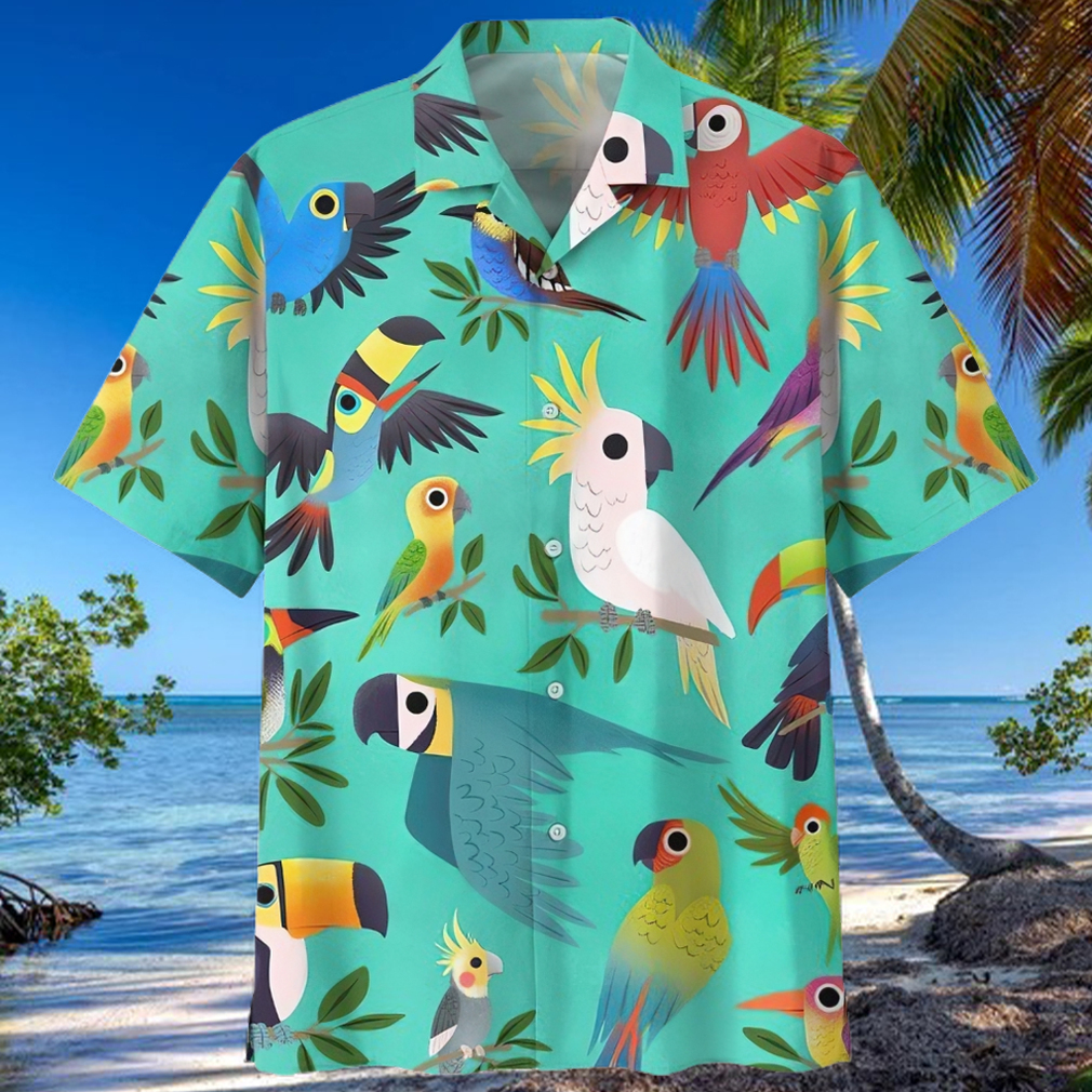 Parrot Blue Awesome Design Unisex Hawaiian Shirt