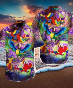 Parrot Mardi Gras Hawaiian Shirt Aloha Casual Shirt For Men And Women