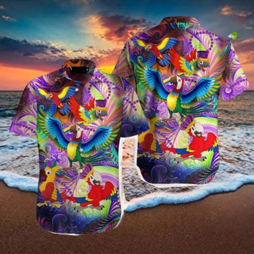 Parrot Mardi Gras Hawaiian Shirt Aloha Casual Shirt For Men And Women