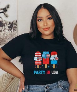 Party In Usa 4Th July Popsicle Usa Flag Boy Toddler T Shirt