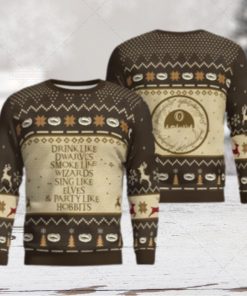 Party Like Hobbits LOTR Lord Of The Rings Ugly Christmas Sweater