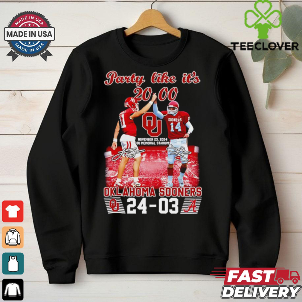 Party like it’s 2000 Oklahoma Sooners shirt Party like it’s 2000 Oklahoma Sooners shirt